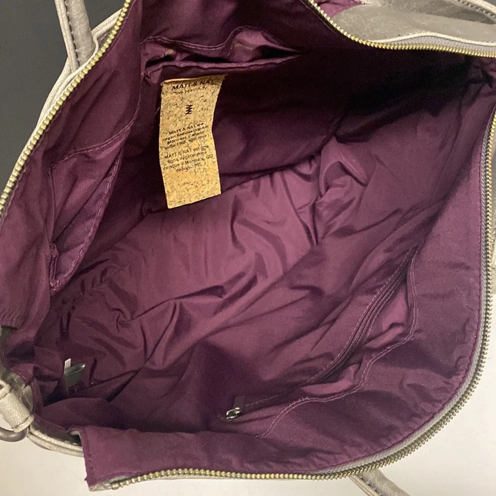Matt & Nat Laptop Bag Grey Vegan Purse Large